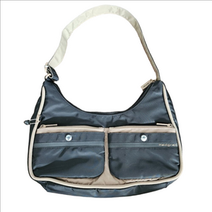 Hedgren Tan and Black Crescent Shoulder Bag